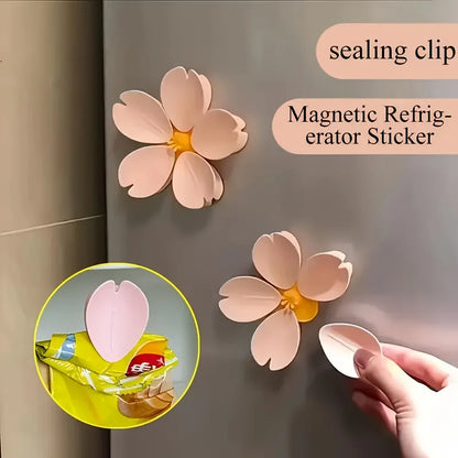 Magnetic Sealing Clip Set | Sakura Flower Kitchen Organizer