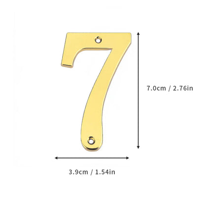 1Pcs 3Inch Metal House Numbers with M2 Screws Solid Zinc Alloy Mailbox Numbers 3D Address Numbers for Outside House Apartment