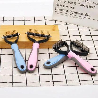 Professional Pet Hair Removal Comb | Shedding Tool for Dogs and Cats