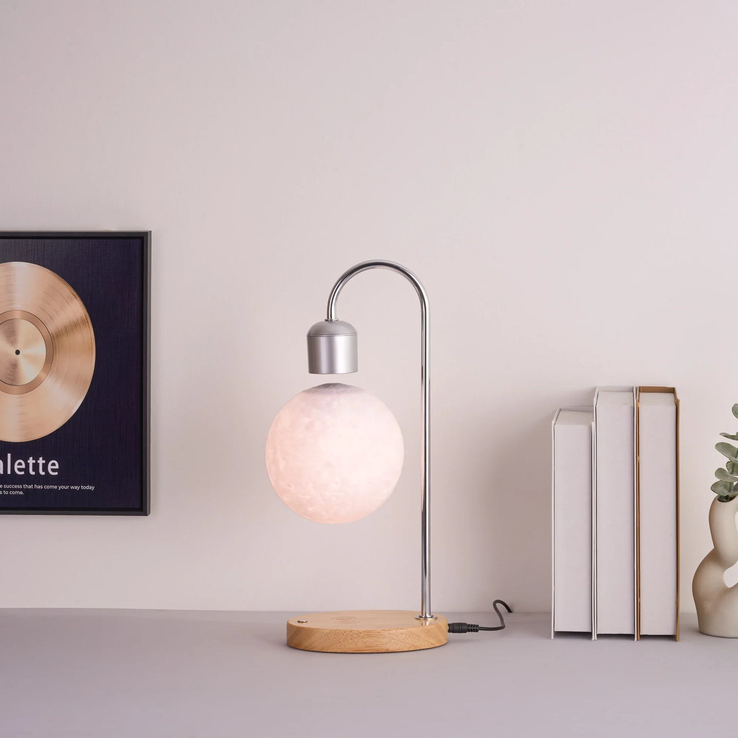 Floating Moon Lamp Magnetic Levitating LED Night Light Zero Gravity Desk Decor
