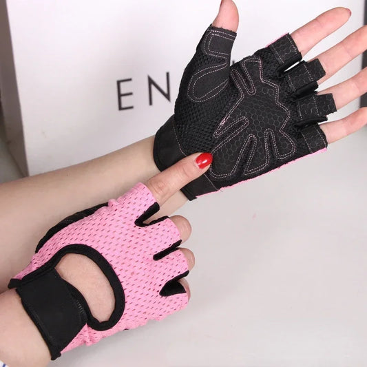 Guantes de gimnasio sin dedos | Guantes transpirables para levantamiento de pesas con almohadillas de gel para hombres y mujeres
