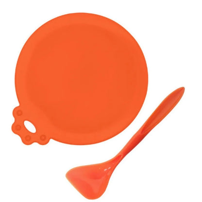2PCS Reusable Silicone Pet Food Can Cover with Spoon | Airtight Can Lid for Dog and Cat Food Storage
