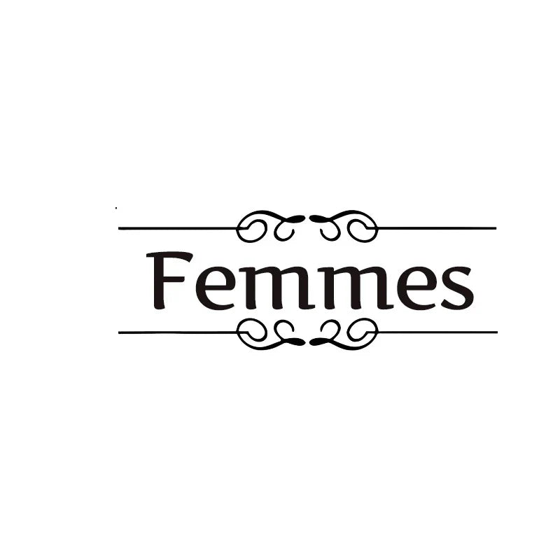 French Bathroom Toilet Sign Vinyl Sticker Decal | WC Entrance Sign Door Decal for France Home