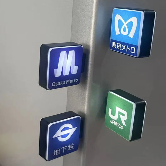Japón Metro Luz Señal 3d Imanes De Nevera Luminosos Refrigerador Pegatina Osaka Kioto Magnética Jr Viajes Recuerdos Pegatina Magnética