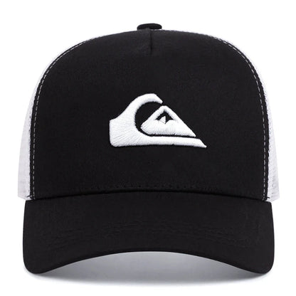 Triangle Surfing Embroidered Mesh Baseball Cap | Summer Breathable Hip Hop Trucker Hat