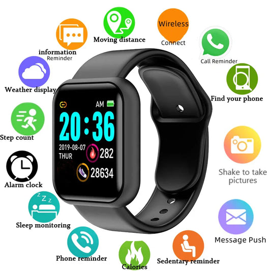 CHAONB Multifunctional Smart Watch for Men Women | Bluetooth Fitness Tracker with Sleep Monitor and Music Player