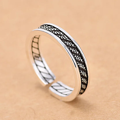 925 Sterling Silver Zircon Adjustable Ring | Women's Cocktail Jewelry