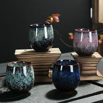 Tasse à Thé en Céramique Style Japonais, Tasse à Expresso Transformée au Four, Tasse à Thé Kung Fu en Porcelaine, Tasse à Café en Poterie, Boisson