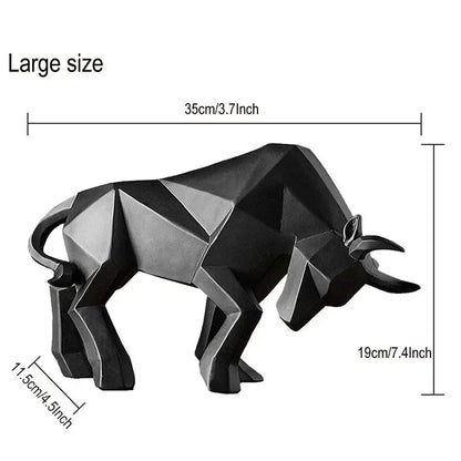 Nordic Modern Simple Resin Bull Ornaments Creative Home Decoration Crafts Indoor Study Office Cow Statue Animal Figurine