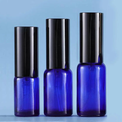 15/30/50/100ml Blue Glass Spray Bottle | Refillable Fine Mist Perfume Atomizer