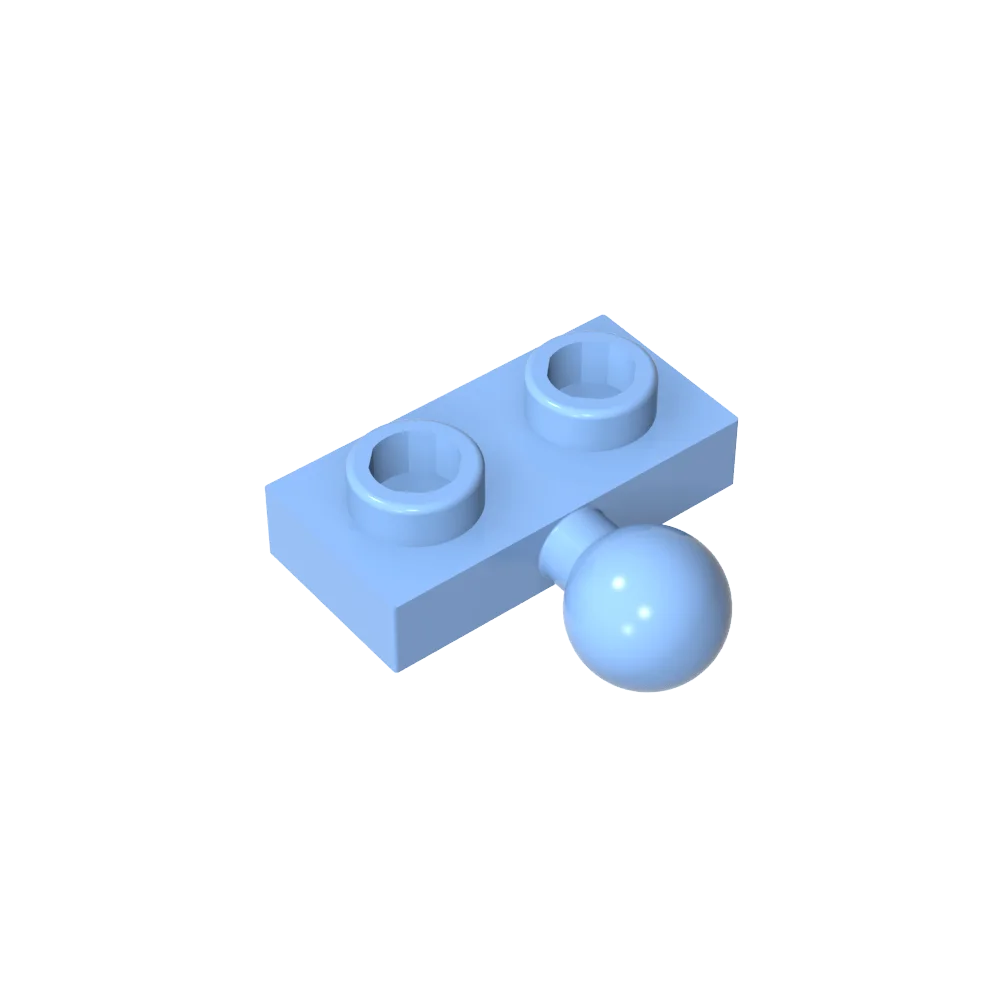 Plate, Modified 1 x 2 with Tow Ball on Side | Gobricks Building Block