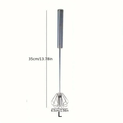 Stainless Steel Egg Beater – Durable Semi-Automatic Mixer for Effortless Egg Cream Whipping – Kitchen Baking Stirring Tool