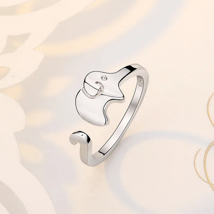 925 Sterling Silver Zircon Adjustable Ring | Women's Cocktail Jewelry