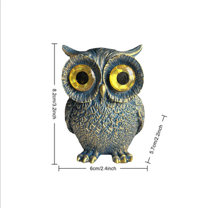 Retro Big-Eyed Owl Resin Figurine