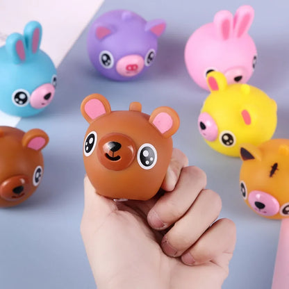 Screaming Pigs Squeeze Animal Ball | Squeaky Stress Relief Toy
