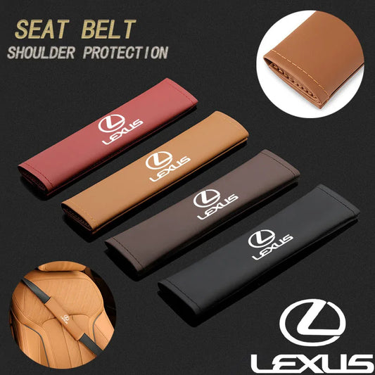 Car Pu Leather Seat Belt Shoulder Protection Set | Interior Accessories for Lexus
