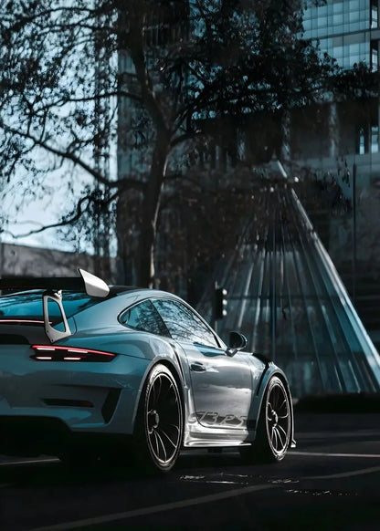 Trending Cars Retro Porsche 911 GT3 RS City Poster and Prints Canvas Painting Wall Art Pictures for Home Living Room Cuadros