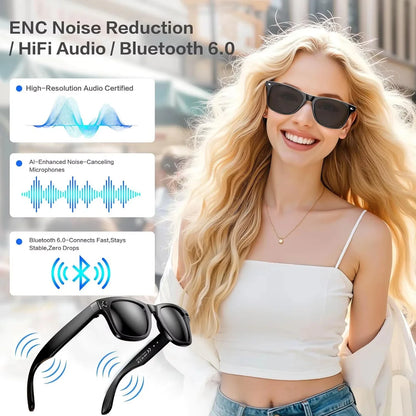 AI Smart Camera Glasses Photo Video Recording Translation Bluetooth Call Sunglasses