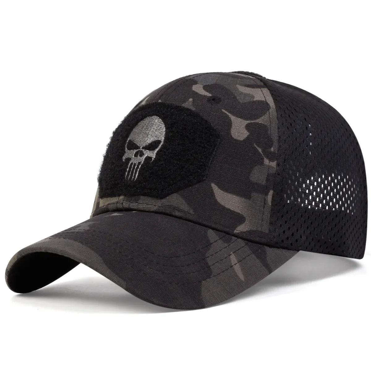 Unisex Skull Baseball Cap | Breathable Mesh Snapback for Outdoor Adventures