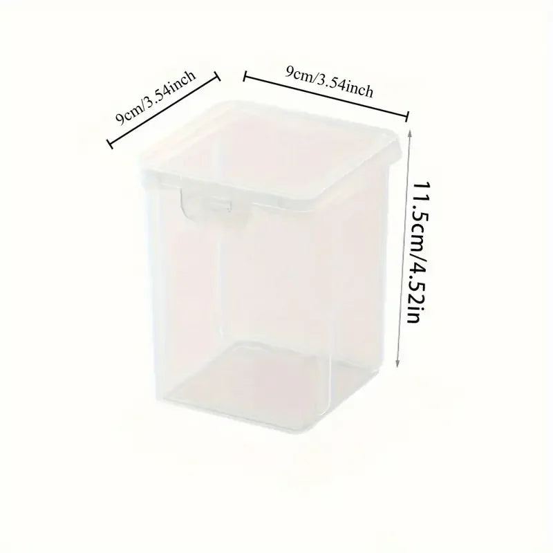 1 unidad de caja de almacenamiento apilable transparente para accesorios de cabello con tapa a presión - Organizador de plástico a prueba de polvo y agua para joyería