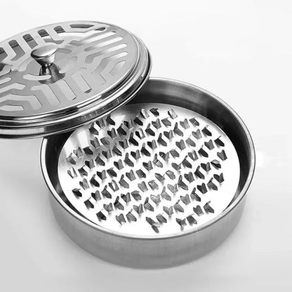 Mosquito Coil Holder with Cover | Portable Insect Repellent Rack for Home and Camping
