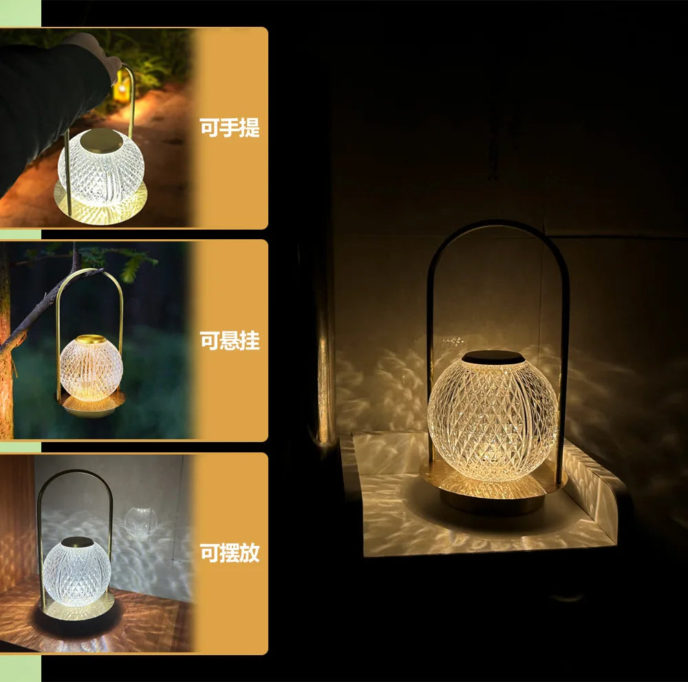 Portable Metal LED Desk Lamp USB Rechargeable Bedside Night Light Decor
