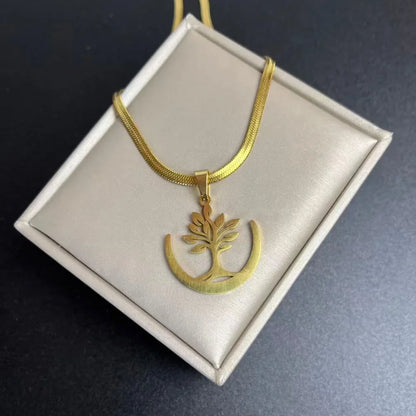 Tree of Life Pendant Necklace | Stainless Steel Family Tree Jewelry for Men and Women