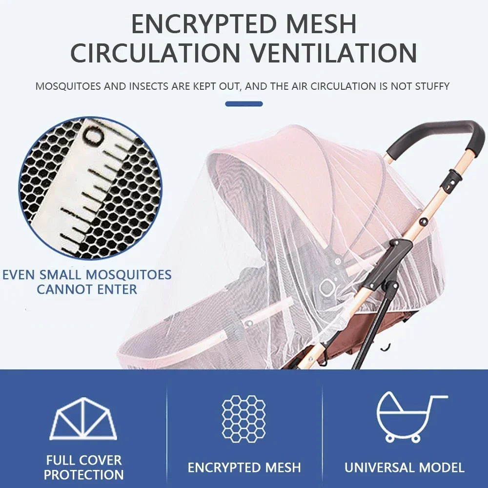 Mosquito Net for Baby Stroller | Summer Insect Shield for Pram and Pushchair