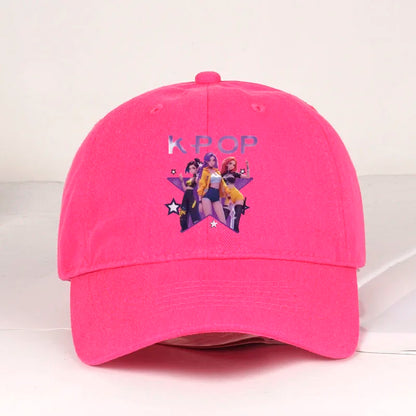 K-POP Cartoon Girl Group Baseball Cap | Unisex Retro Adjustable Dad Hat