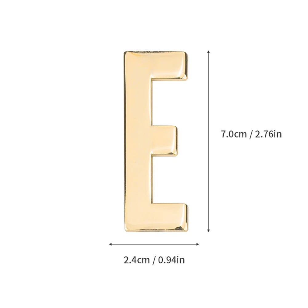 1 pièce en métal auto-adhésive Numéro de maison, lettres de l'alphabet anglais pour plaque de porte d'appartement, autocollants de numéro de boîte aux lettres de table 7*3cm