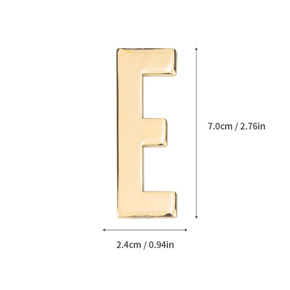 1 pièce en métal auto-adhésive Numéro de maison, lettres de l'alphabet anglais pour plaque de porte d'appartement, autocollants de numéro de boîte aux lettres de table 7*3cm