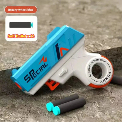 Mini Shell Soft Bullet Launcher Toy Gun | Manual Loading Stress Relief Toy for Outdoor Fun