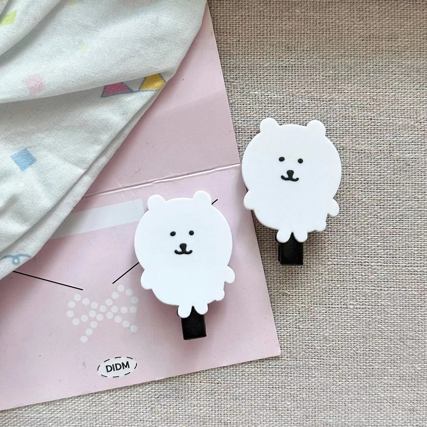 Cute Heart Bear Duckbill Hair Clip | Seamless Bangs Clip for Girls