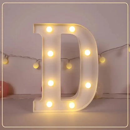 21.8cm White LED Letter&Number Night Lights,Battery Powered Decoration Lights,Wall Lights For Wedding,Birthday,Party,Christmas