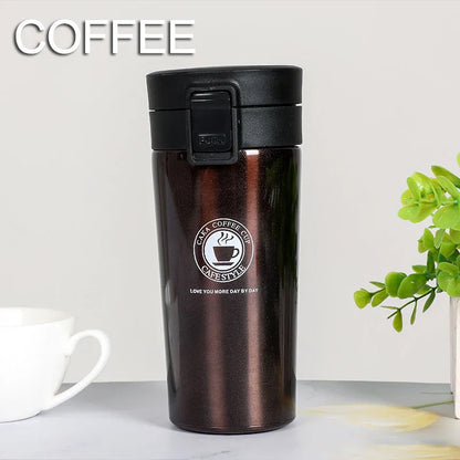 Mug isotherme 0,5L double paroi en acier inoxydable 304 Tasse à café Bouteille d'eau thermos sous vide Thé Café Anti-fuite Mug isotherme