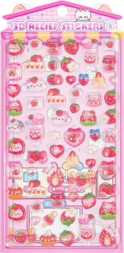 3D Food Stamping Seal Sticker | Japanese Anime Decorative Craft Stickers for Kids