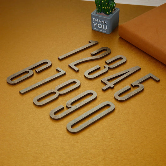 Numéro de Porte en Bronze avec Adhésif au Dos 7cm Numéro de Maison en Métal Numéro de Porte d'Appartement pour Extérieur Hôtel Maison Étiquette de Boîte aux Lettres