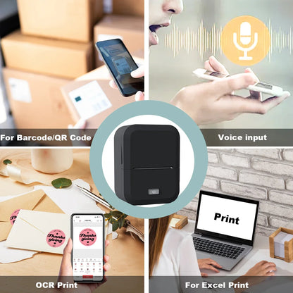Bluetooth Thermal Label Printer Inkless Mini Sticker Maker for DIY & Gifts