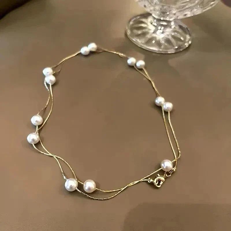 Taoya Imitation Pearl Beaded Necklace | Classic Fashion Jewelry for Women