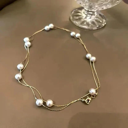 Taoya Imitation Pearl Beaded Necklace | Classic Fashion Jewelry for Women