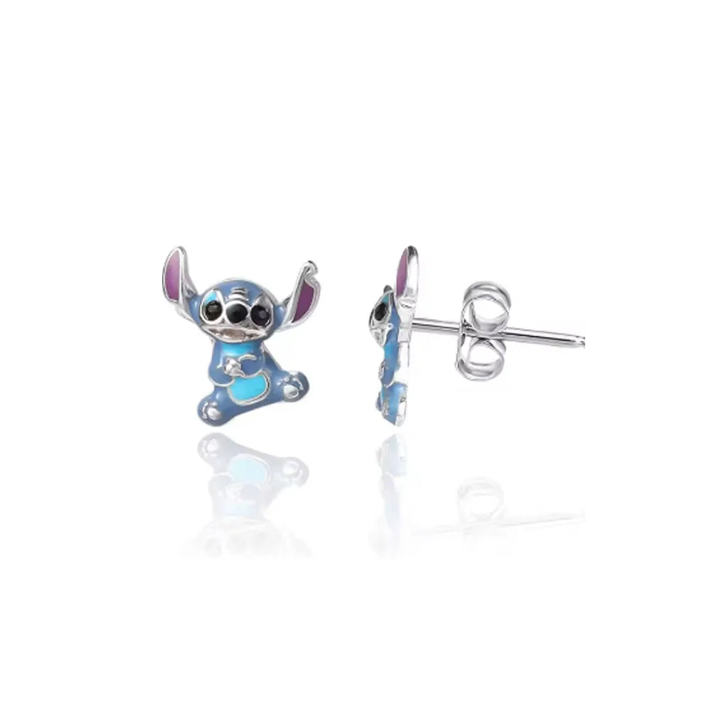 925 Silver Cartoon Duck and Teddy Bear Earrings | Cute Animal Stud Earrings for Women