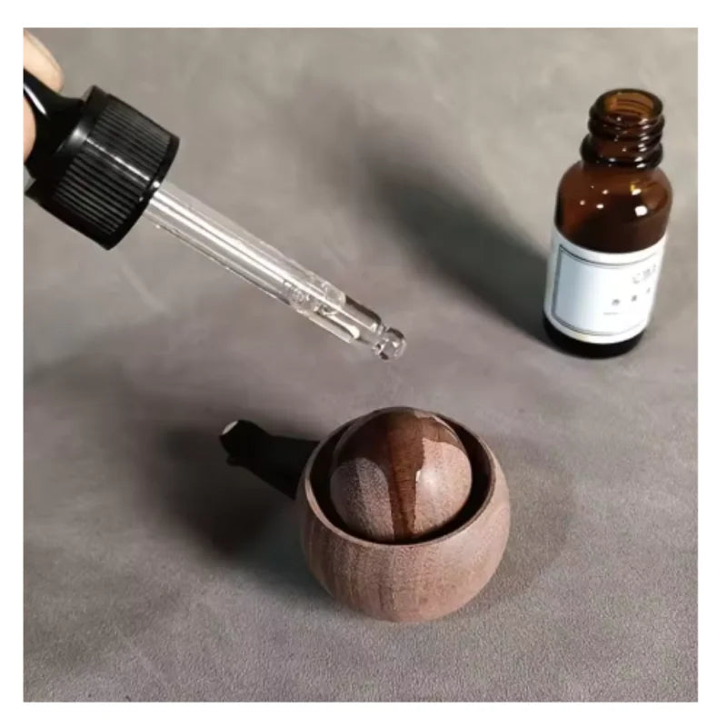 Mini Wood Car Diffuser | Natural Fragrance Essential Oil Diffuser for Home and Car