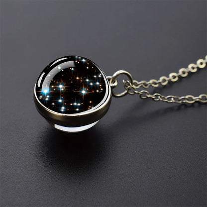 Solar System Galaxy Pendant Necklace | Unisex Astronomy Jewelry Gift