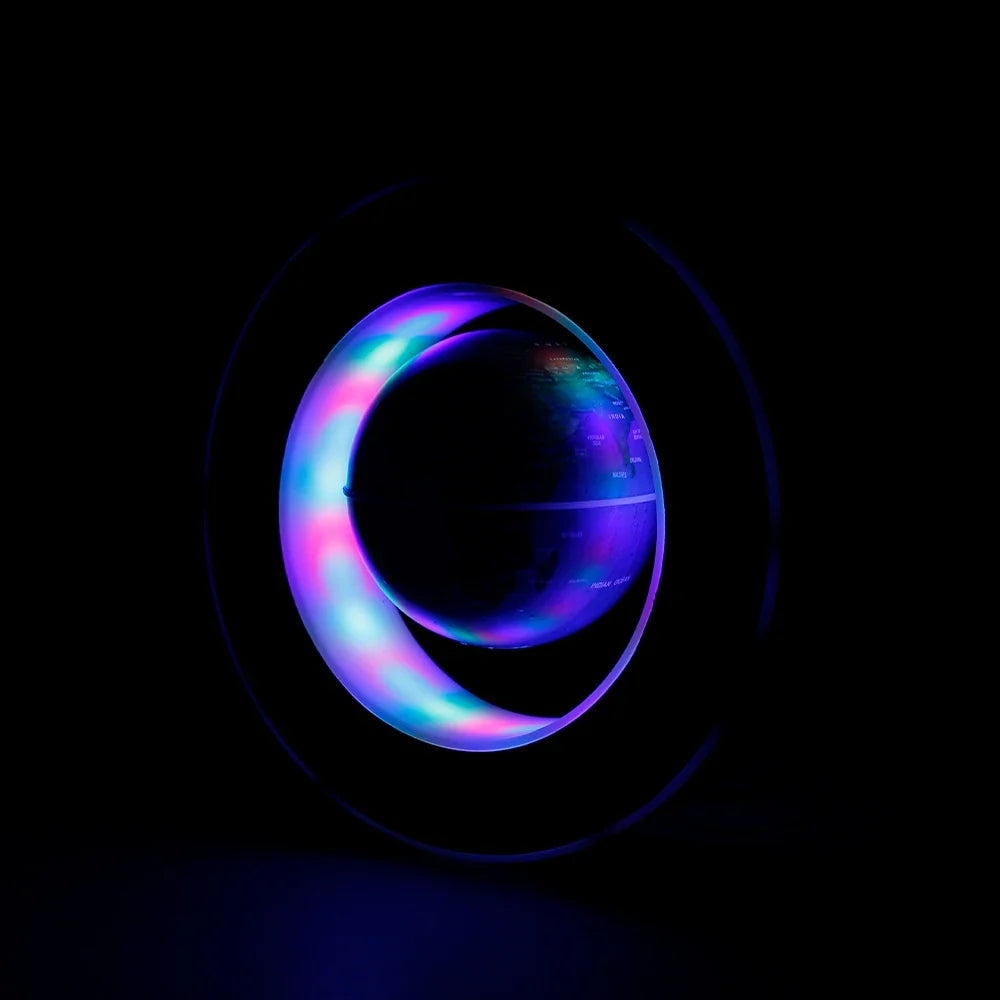 Floating Levitating Globe Lamp LED Magnetic Rotating World Map Bedside Desk Light