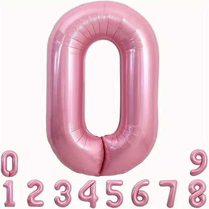 Pink Foil Number Balloon 40 inch | Birthday Party Decor