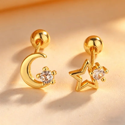 Heart Stud Earrings for Women | Hypoallergenic Screw Back Piercing Jewelry