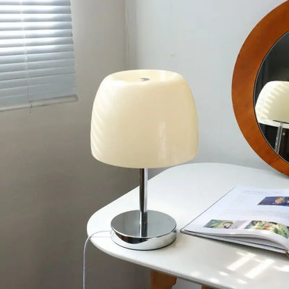 Lampe de table en verre médiévale, rétro américaine, pour salon, salle à manger, lampe de table Bauhaus, maison, chambre calme et chaleureuse, chevet