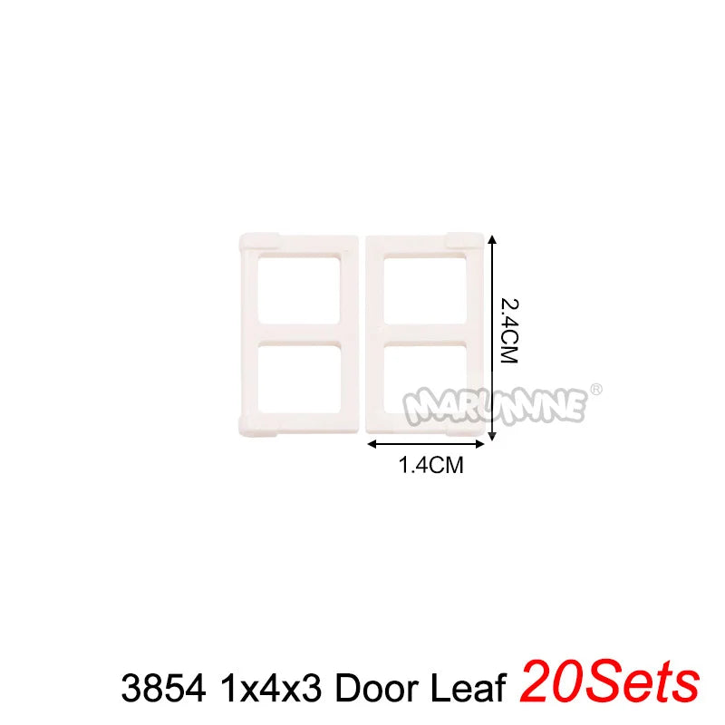 Marumine Window and Door Building Blocks | Compatible City House Parts Set