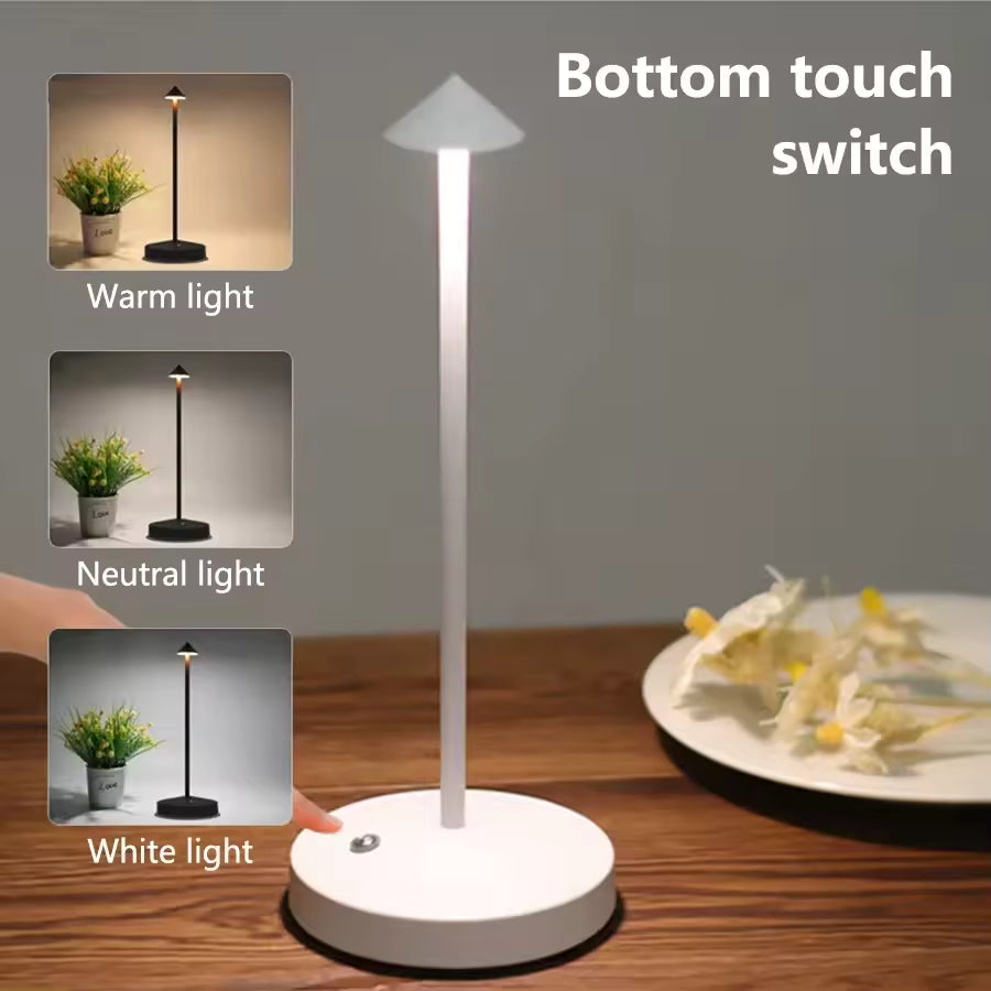 Lampe de table LED sans fil avec variateur tactile | Éclairage d'ambiance sans fil