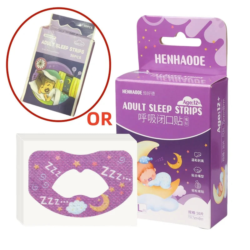 30 PCS Kids Cartoon Breathing Correction Patches | Anti-Snoring Mouth Tape for Children